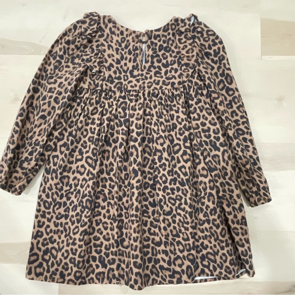 NWT Cotton On Leopard Dress Size 8 Long sleeve Ruffle Details Animal Print - Picture 7 of 7